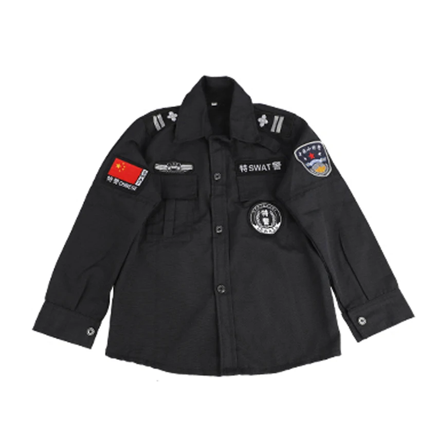 SWAT Special American Clothing Kids Police Costume Combat Vest Jacket with Toys Helmet Children Boys Policeman Role-play Kit |