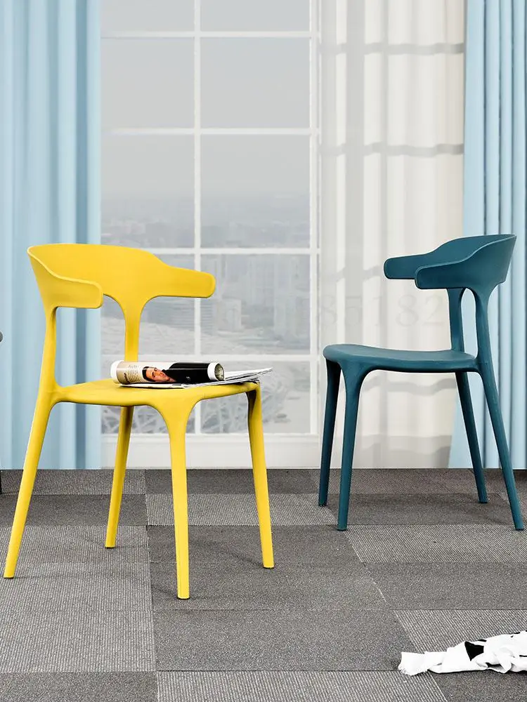 Утолщенный пластиковый стул для взрослых современный минималистичный домашний
