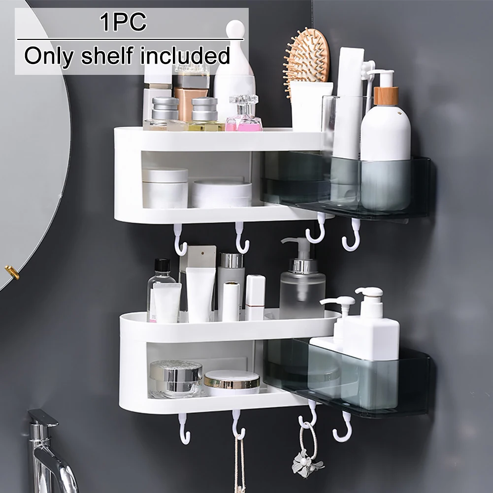 

Expandable Corner 210 Rotating Spices Storage Home Wall Mounted Bathroom Shelf Cosmetic Shampoo Holder Shower Caddy Adhesive