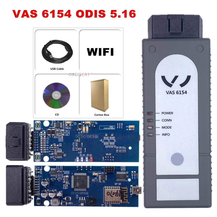 Диагностический инструмент Φ Free VAS6154 Wi-Fi диагностический ODIS 5 16 с генератором