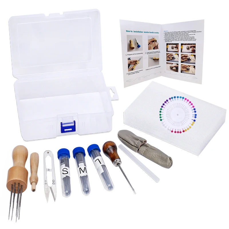 Иглы LMDZ для валяния шерстью 60 шт. иглы и Поролоновый коврик | Дом сад