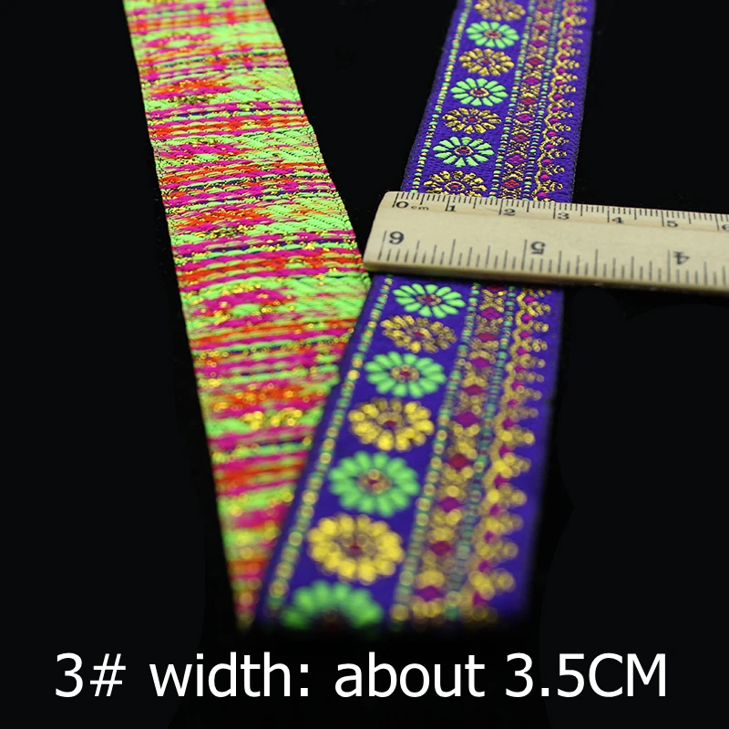 7 ярдов/партия 3 5 см Вышивка Ткань кружевная швейная накладка джинсовое платье