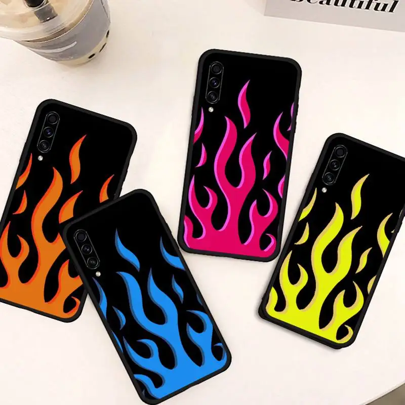 

Fashion Red Flames Fitted Phone Case For Samsung galaxy S 21 20 10 8 A 50 21s 51 71 70 40 20 20e note 10 plus Ultra 5g fe