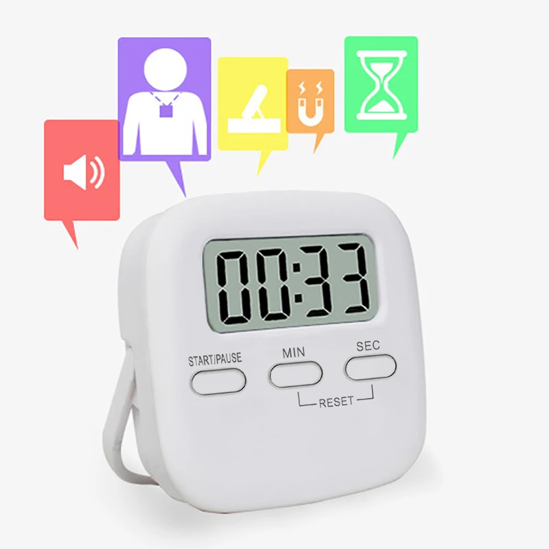 ЖК цифровой кухонный таймер для выпечки Магнитный поглощающий счетчик готовки