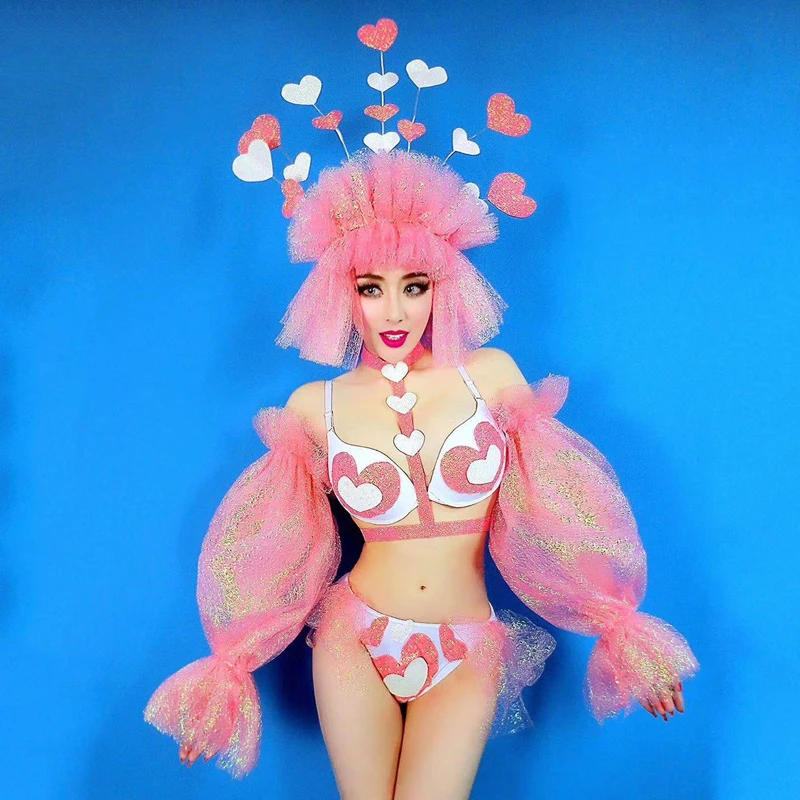 Женский танцевальный костюм GOGO комплект бикини для выступлений с пышными