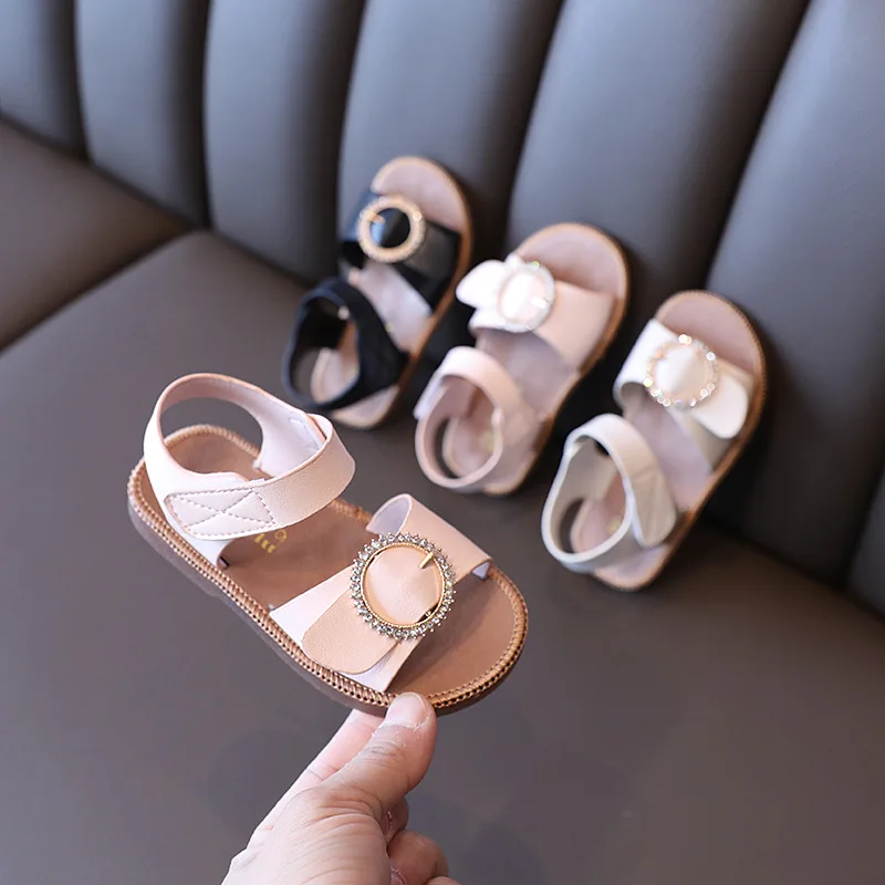 

1 2 3 5 6 Year Children'S Fashion Rhinestone 2021 Kids Summer Baby Shoes Girls Sandals For Toddler Dress Princess Beach Sandals