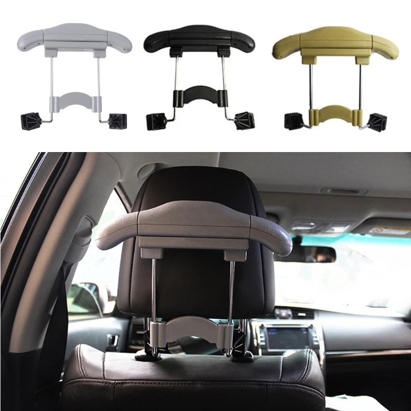 

Q9QD Car Seat Hanger Holder Organizer Retractable Coat Hanger Clothes Suits Holder Multifunction Suit Retractable Hanger