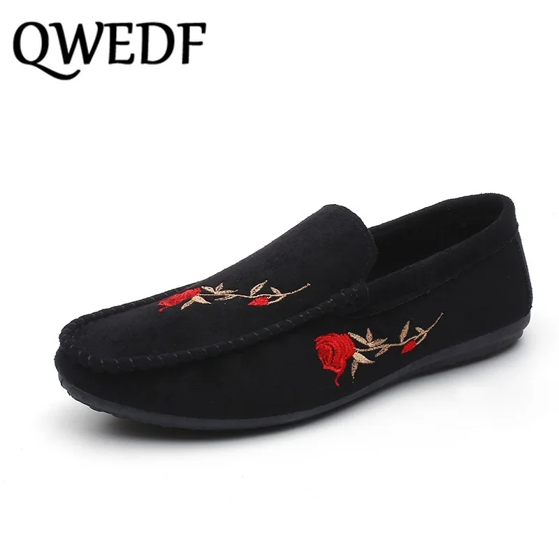

QWEDF spring Loafers Men Flats Shallow Shoes Mocassin Homme Slip-on Driving Shoes Formal Dress Peas Flats Male Footwear SE-72