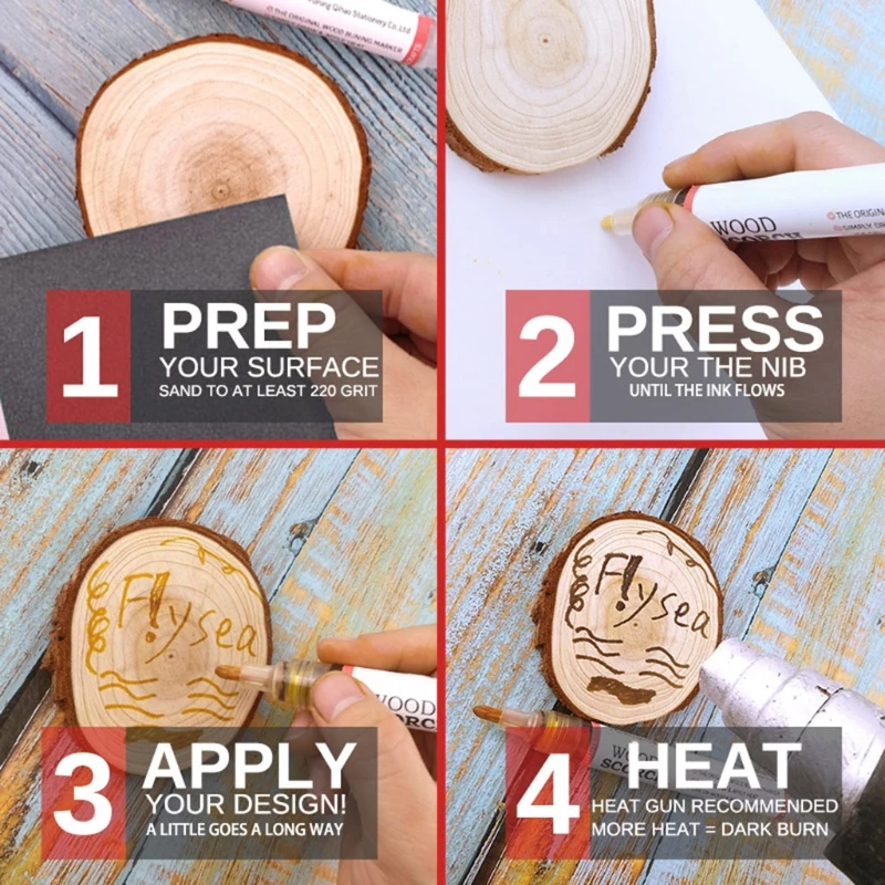 

Wood Burning Marker Pen for DIY Scorch Marker Painting Replace Wood Burning Iron