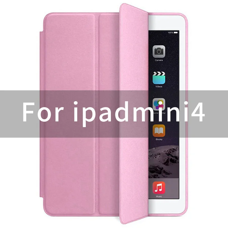 Чехол для iPad mini1/2/3/4 7,9 дюймов полное покрытие 1:1 магнит Smart Auto Sleep чехол с откидной крышкой с функцией подставки A1490 A1489 A1432 оболочки - Цвет: mini4-Pink