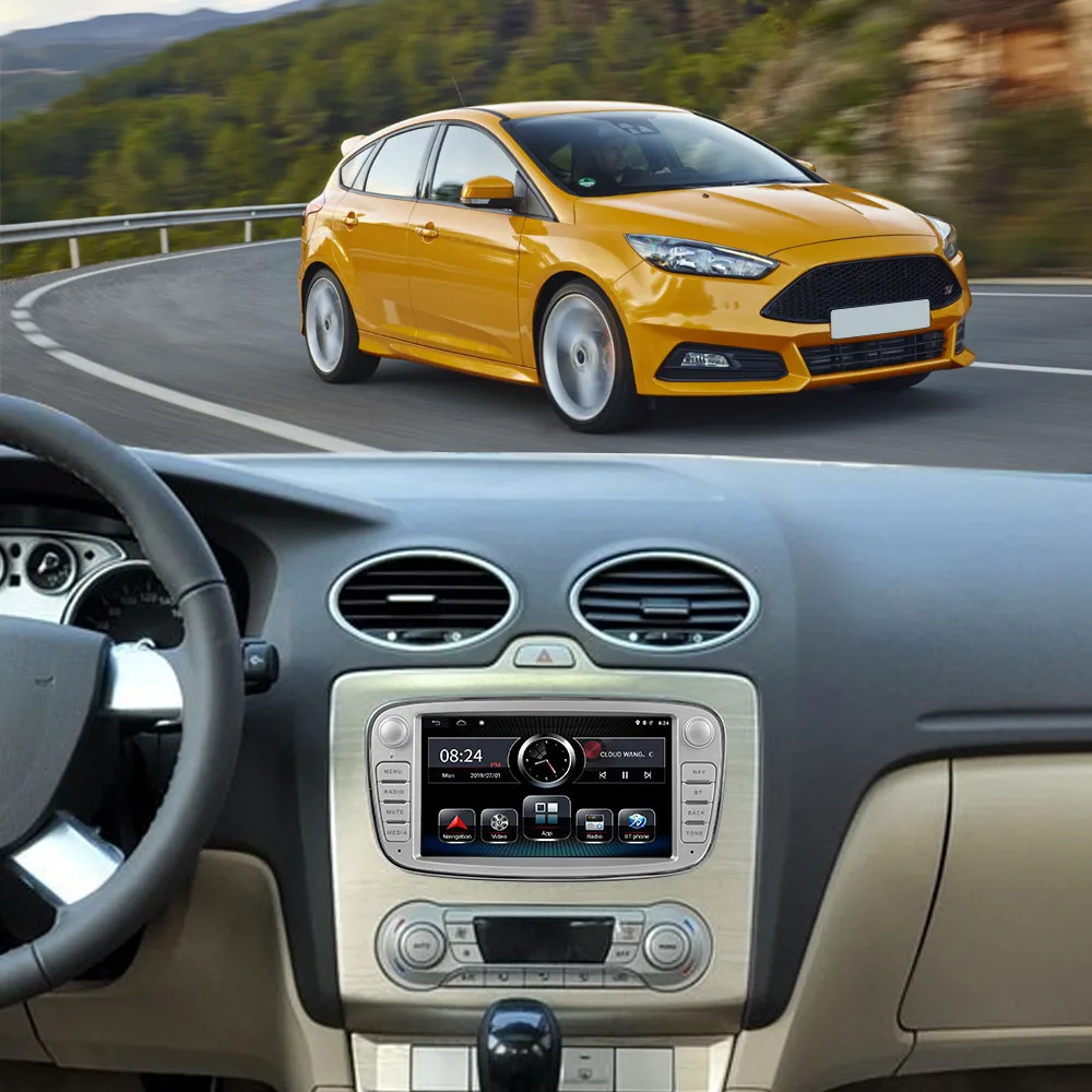 2 Din 7 ''Android для Ford Focus S Max Mondeo MK4 Galaxy C стерео автомагнитола GPS навигация