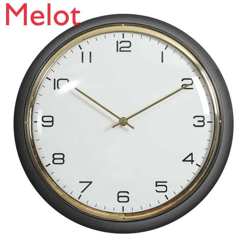 

Светильник класса люкс круглые Настенные часы для гостиной креативные настенные часы для дома часы моды немой настенные часы