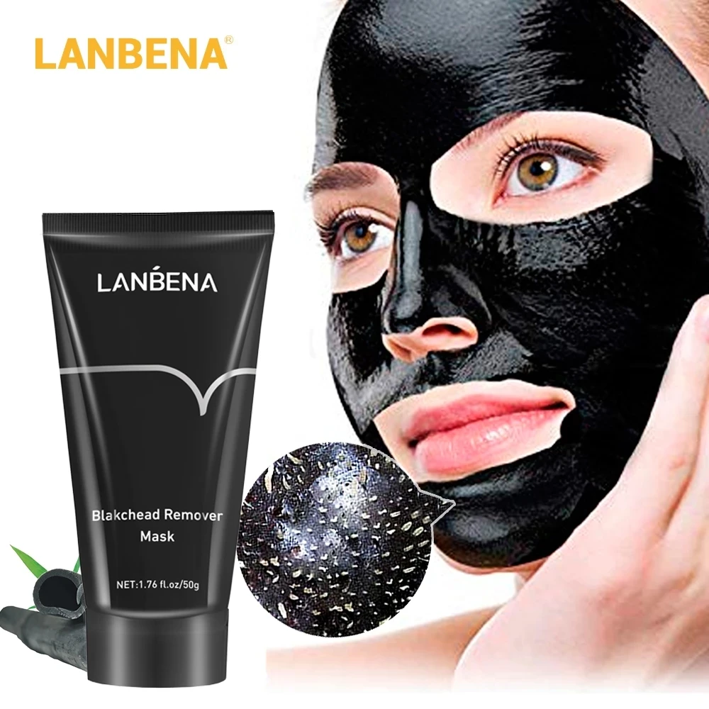 

Blackhead Remover Nose Black Mask Face Care Mud Acne Treatment Peel Off Mask Pore Strip Oil Control Skin Care Peel Mask LANBENA