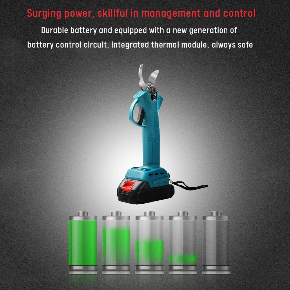 

Brushless Electric Pruning Shears 0-30mm Lithium Battery 48V 2 Electric 1 Charger Garden Scissor Tool Anvil Branch Shear Orchard