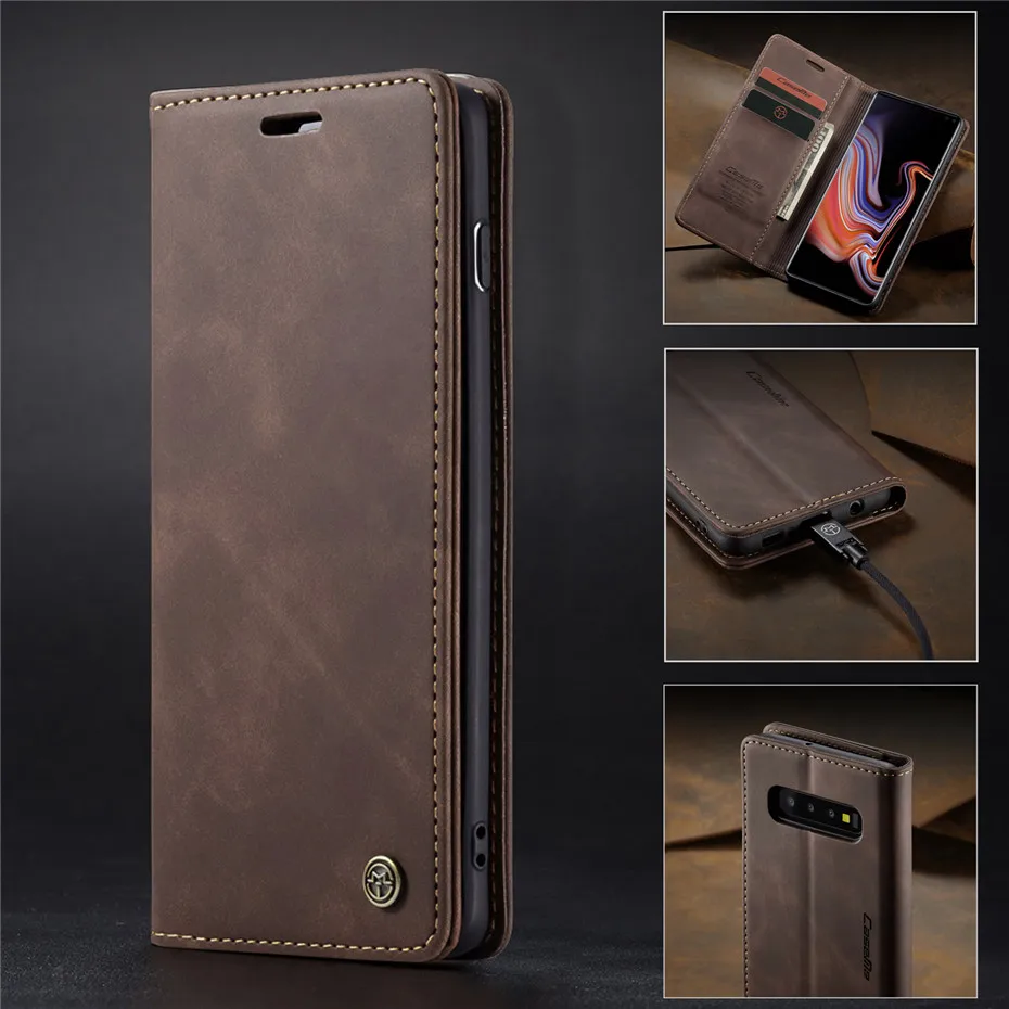 Ретро Кожаный флип-чехол для samsung S7 S9 S8 S10 Plus чехол роскошный магнитный держатель для карт кошелек чехол для samsung A50 A70 A40 чехол