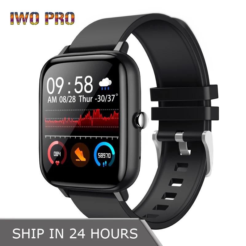 

Smart Watch Men Women P6 1.54 Inch Waterproof Smart Clock Fitness Tracker Full Touch Screen Heart Rate Monitor For iOS Android