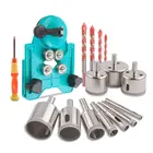 Алмазные сверла с направляющей для сверления отверстий, приспособление для зажима, регулируемый Центровочный фиксатор для отверстий для стекла, керамики, плитки