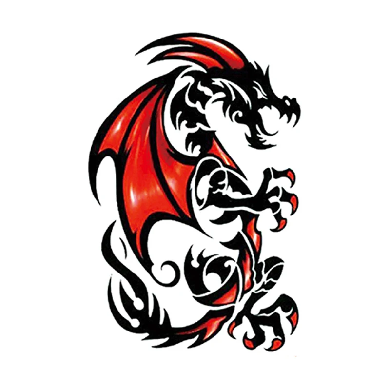 Временная татуировка на руку огненный дышащий Дракон водостойкая женщина