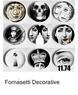 Горячая rosenthal Piero fornasetti тарелки Красивые иллюстрации подвесные декоративные ремесленные блюда для дома/отеля/бара фоновое украшение тарелка