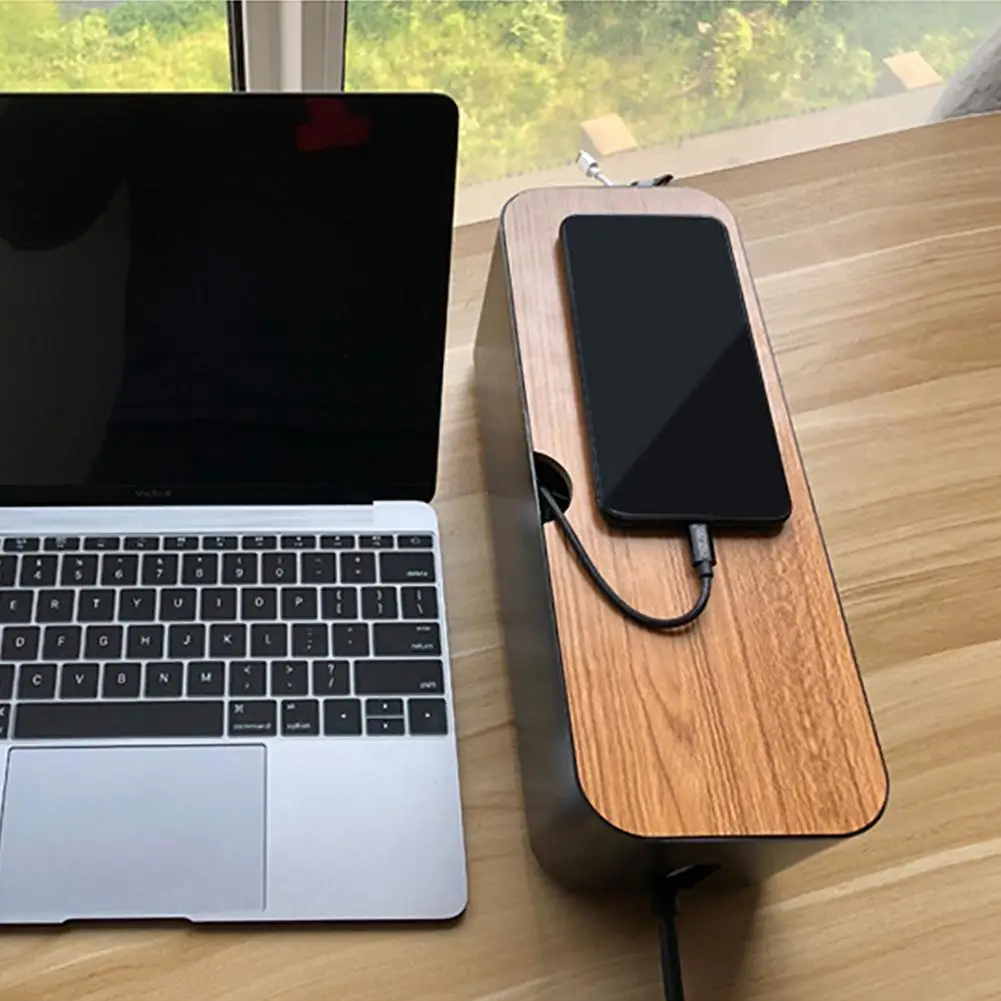 

Cable Storage Box Power Strip Wire Case Anti Dust Charger Socket Organizer Network Line Storage Bin Charger Wire Management
