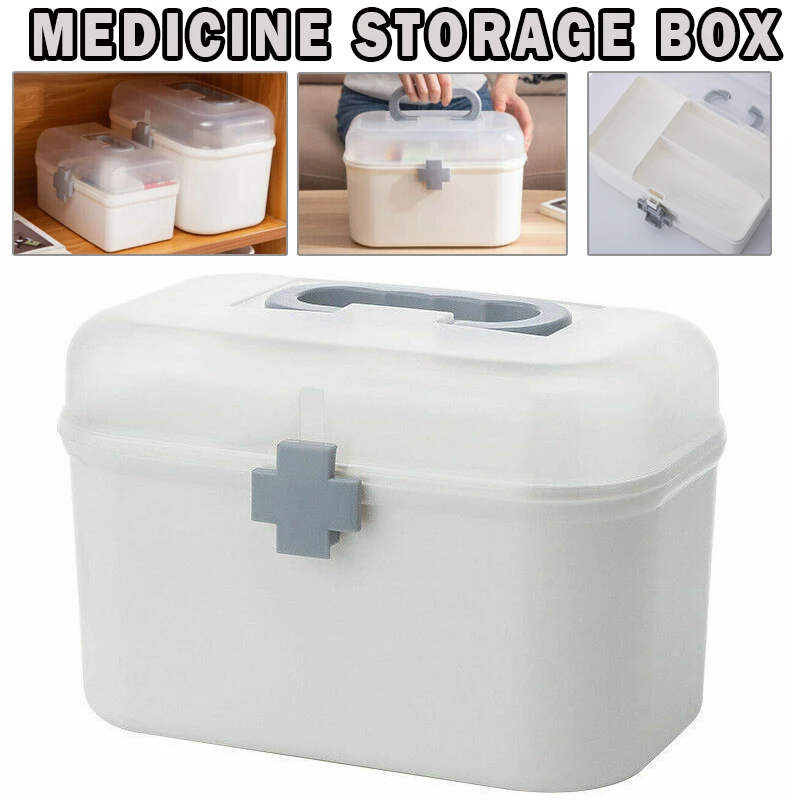 

Портативный домашний контейнер для аптечки первой помощи, 2 уровня