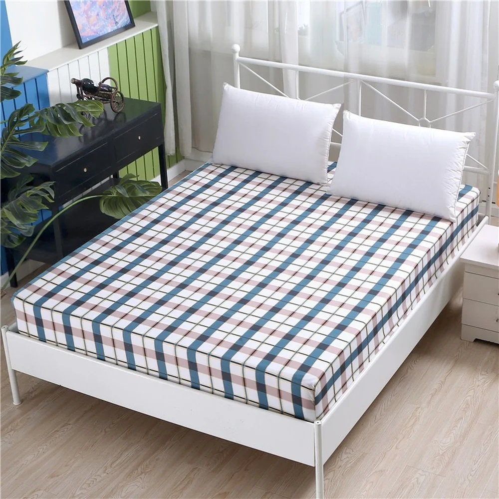 

1pc100% polyester high-grade printing fitted sheet adjustable elastic mattress cover all around customizable size