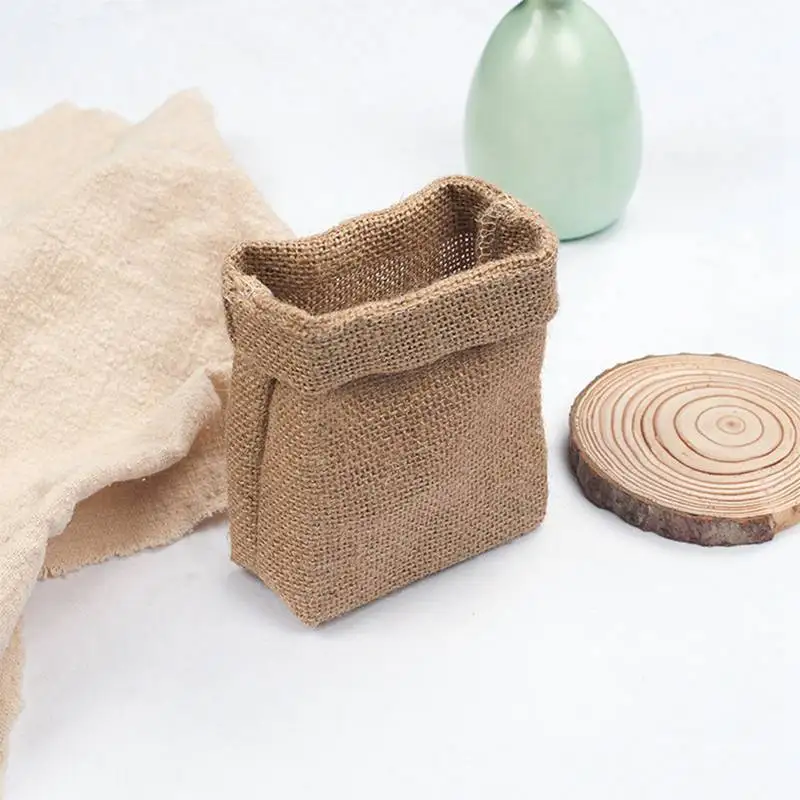 

Reusable Linen Bag Kitchen Food Grains Bag Photo Photography Cloth Bags Small Sacks Home Multifunctional Storage Bag Hot
