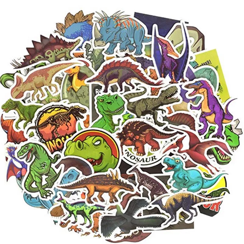 50 шт. водонепроницаемые виниловые наклейки с динозавром бутылка для воды