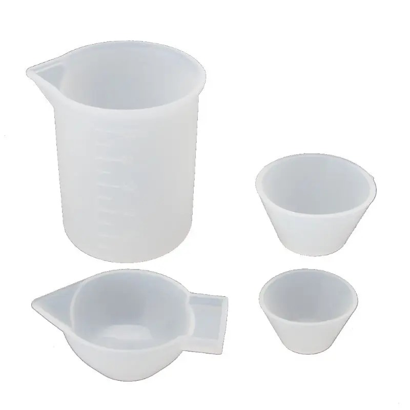 

4Pcs Silicone Mixing Cups Measuring Cups 100ml 10ml DIY Resin Jewelry Tools Kit F3MD