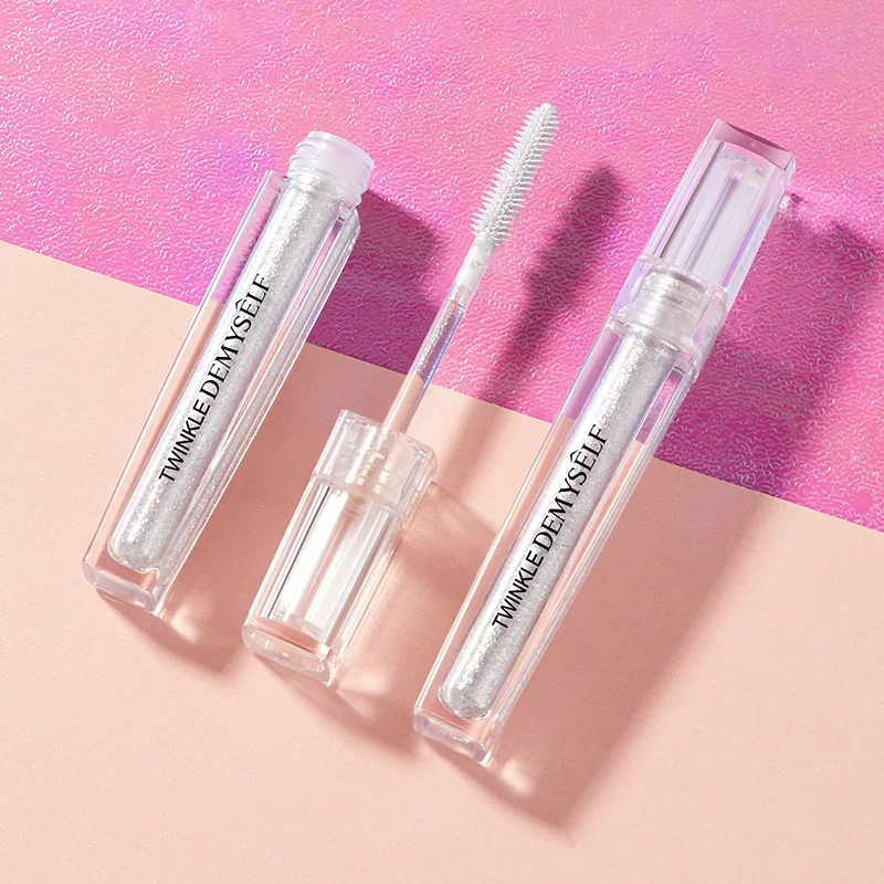 

Crystal Silver Glitter Mascara Cream Lasting Anti-Makeup Easy to Apply No Blooming Mild Non-Irritating Mascara Cream