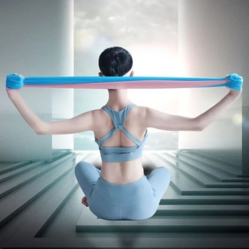 

Yoga Belt Fitness Elastic Open Back Artifact Stretching Rope Female Male Hip Lifting Training Resistance Tension Band Home Gym