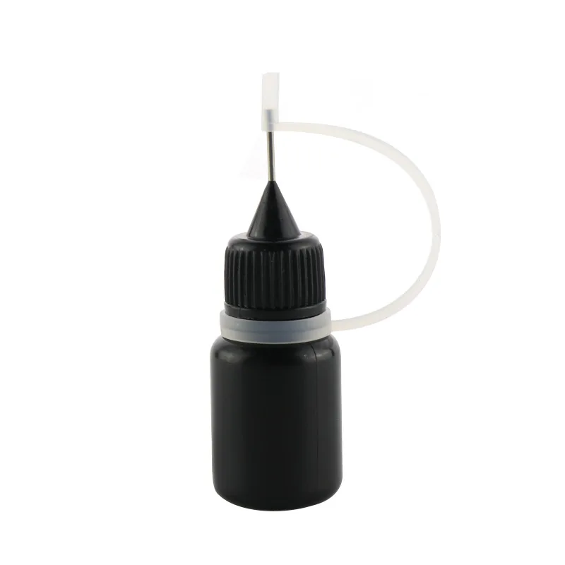 500pcs 5ml Needle Bottles 5ml Black Plastic Dropper Juice Eye Liquid Container Solvent Light Oils Eye Saline