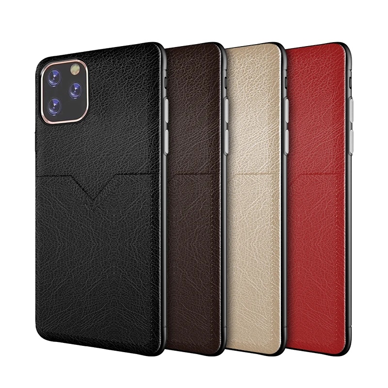 Card Slot Skin Case For iPhone 11 ProMax 7 6 6S 8 Plus Fashion PU Leather Anti-knock Hard PC XS MAX XR X | Мобильные телефоны и