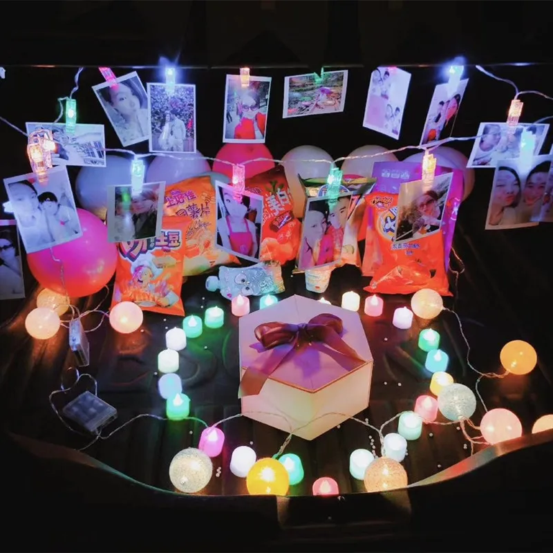 

10m/5m/2m Photo Clip LED String Lights Fairy Lights Outdoor Battery Operated Garland Christmas Decorations Party Wedding