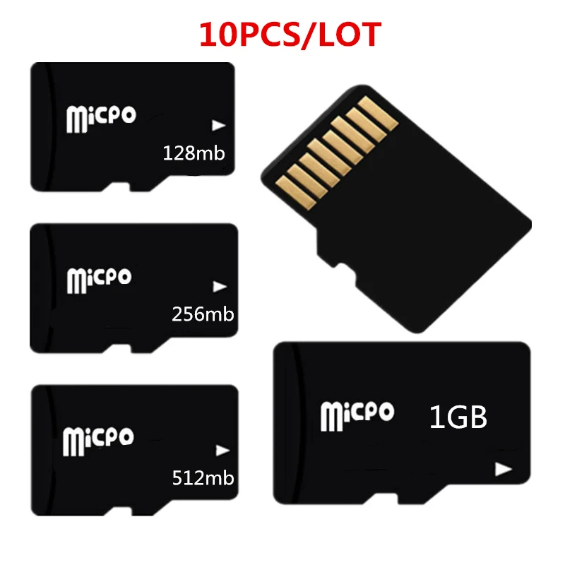 Акция! 10 шт./лот 64 Мб 128 МБ 256 512 1 ГБ TF карта Micro памяти для мобильных телефонов|Карты