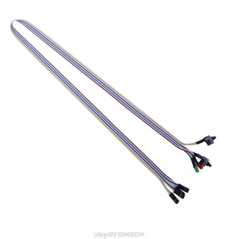 

65cm Desktop Computer PC Case Power On Reset Switch Cable With HDD LED Light A06 21 Dropship