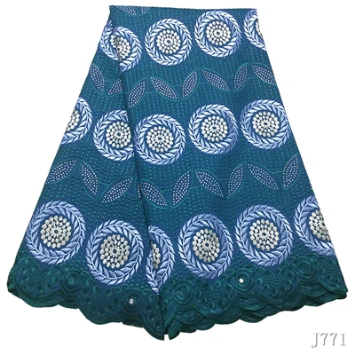 As picture Африканская кружевная ткань Королевский Синий Швейцарский Vole Lace 5 ярдов порошок вышитая польская хлопковая кружевная ткань Женская ткань HA772 - Цвет: As picture