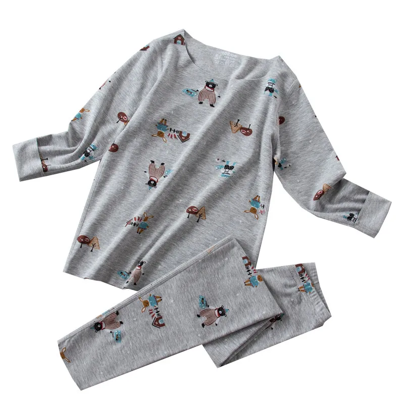 

Wholesale Long Sleeve 2 Pcs Red Nightwear Kids Sleepwear Baby Spring and Winter Cotton Sets Children Homewear Pajamas for Kids