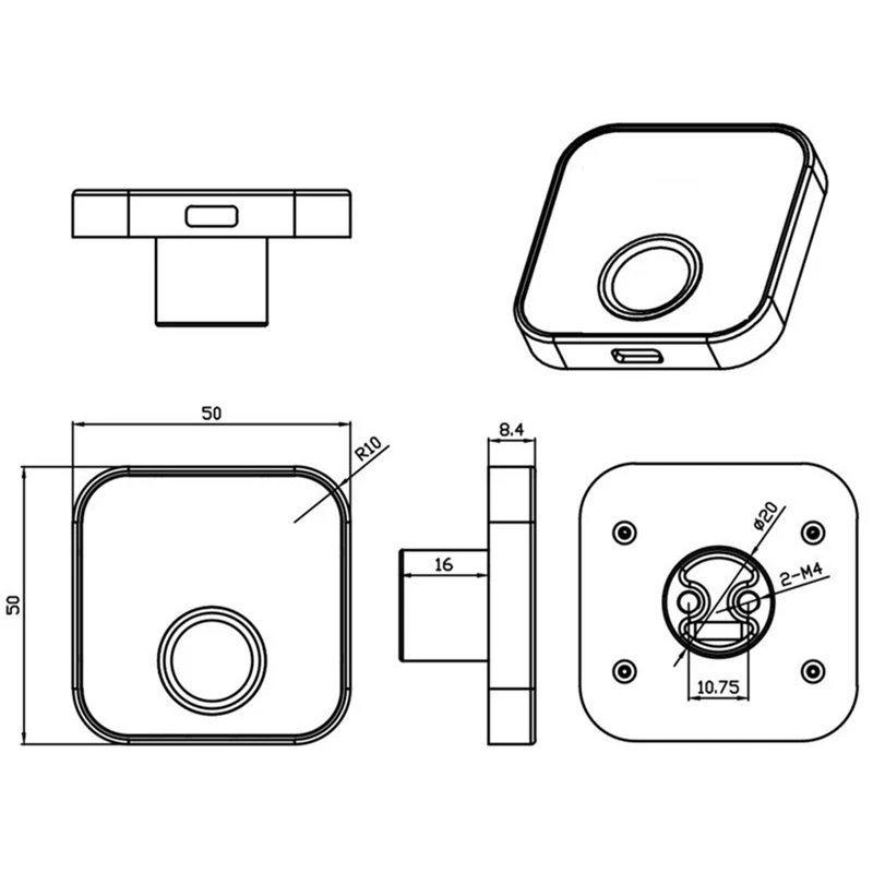 Стандартная печатная плата со сканером отпечатков пальцев 6 релейных выходов