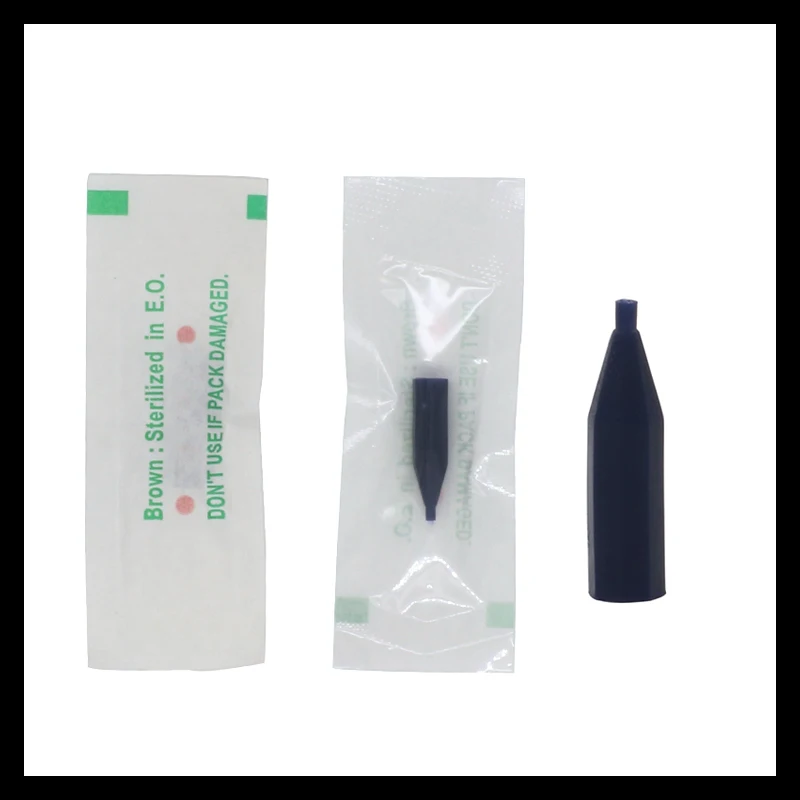 

100pcs 1R,2R,3R Sterile Generic Six Needle Cap Permanent Makeup Tip Fit on Sunshine & Giant Sun G8650 G9740 Rose Tattoo Machine