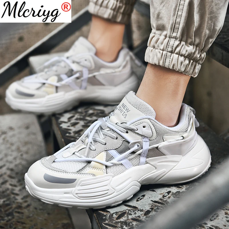 

2021 New Spring Summer Men's Shoes for Men Sports Sneakers Leisure Shock Absorption Marathon Running Full Palm Air Cushion Tenis