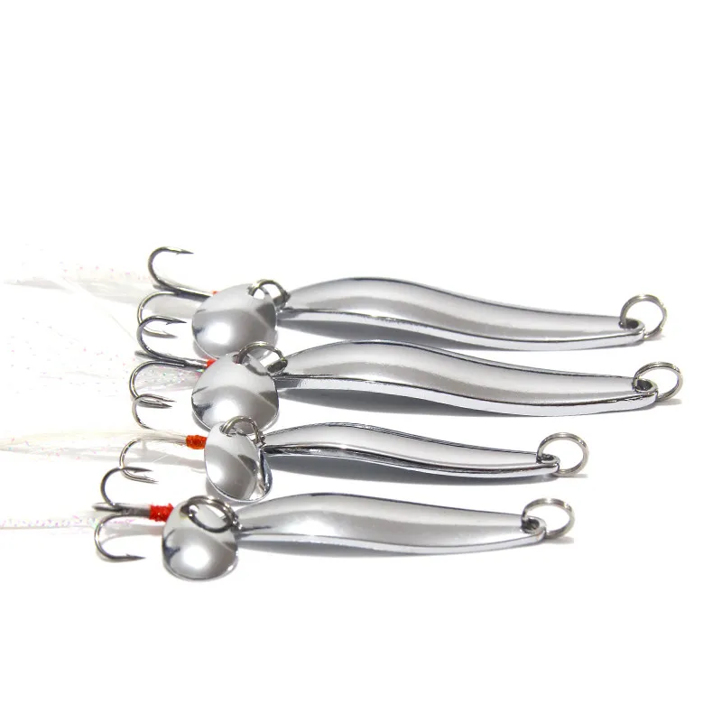 HAODIAOZHE металлические рыболовные приманки с блестками жесткая спиннинговая ложка