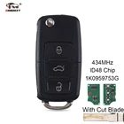 Чехол-книжка Dandkey для Volkswagen Golf Passat Polo Jetta Touran Bora Sharan ASK 1K0959753G ID48 чип 434 МГц