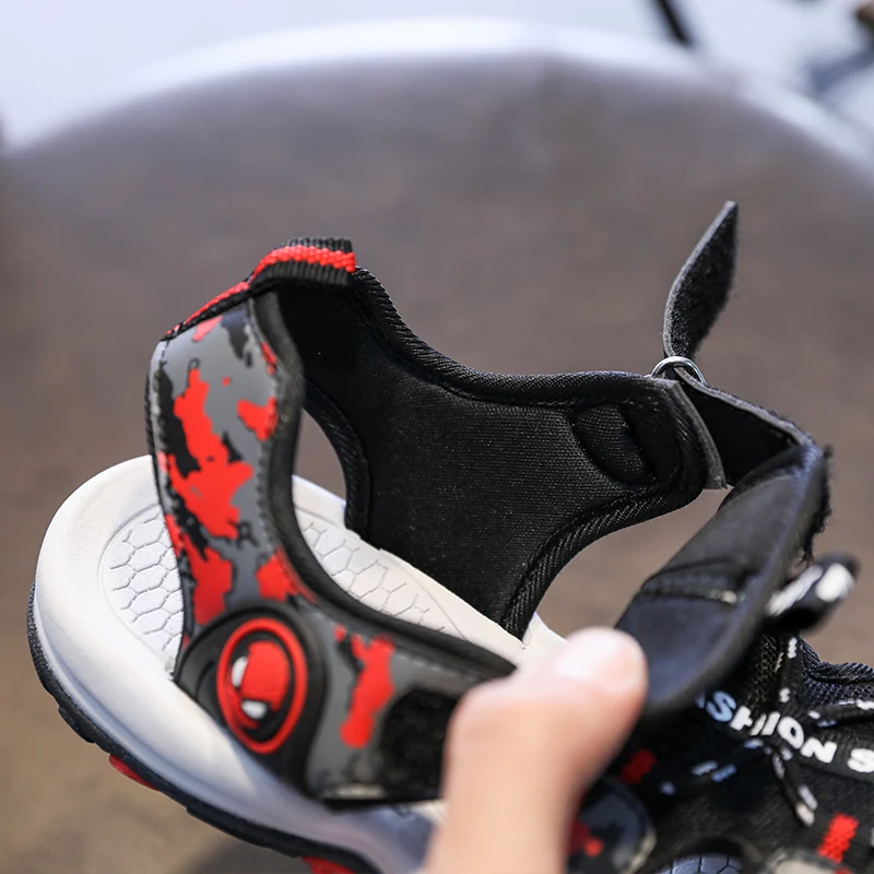 

Children Sandals Boys Summer Shoes Kids Sandalias Camouflage PU NON-SLIP SOLE OUTWEAR Sandales Size 27-37# 2028