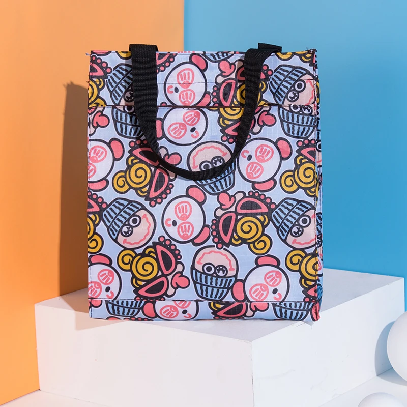 Мабула милый мультфильм детей Tote Книга сумка японский стиль нейлон многоразовая