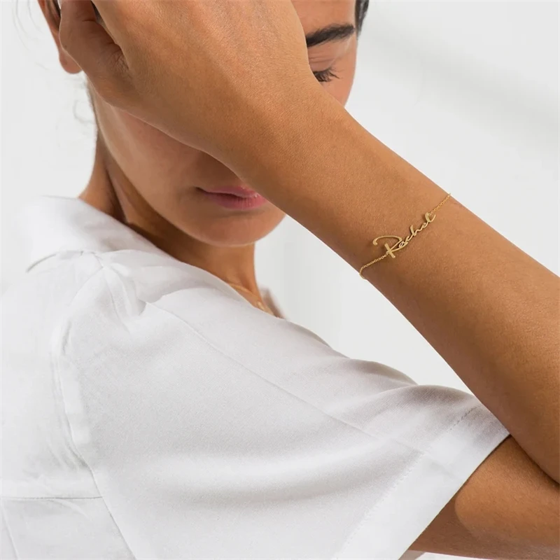 Браслет из нержавеющей стали с надписью на заказ | Украшения и аксессуары