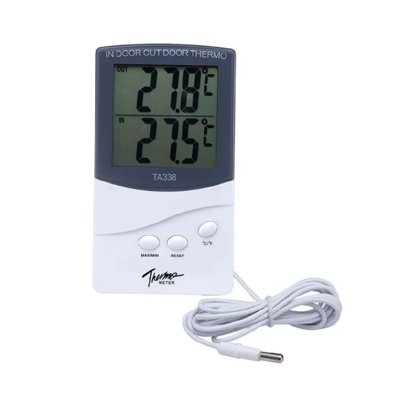ta338 high precision electronic thermometer with probe indoor outdoor home industrial double digital display thermometer free global shipping