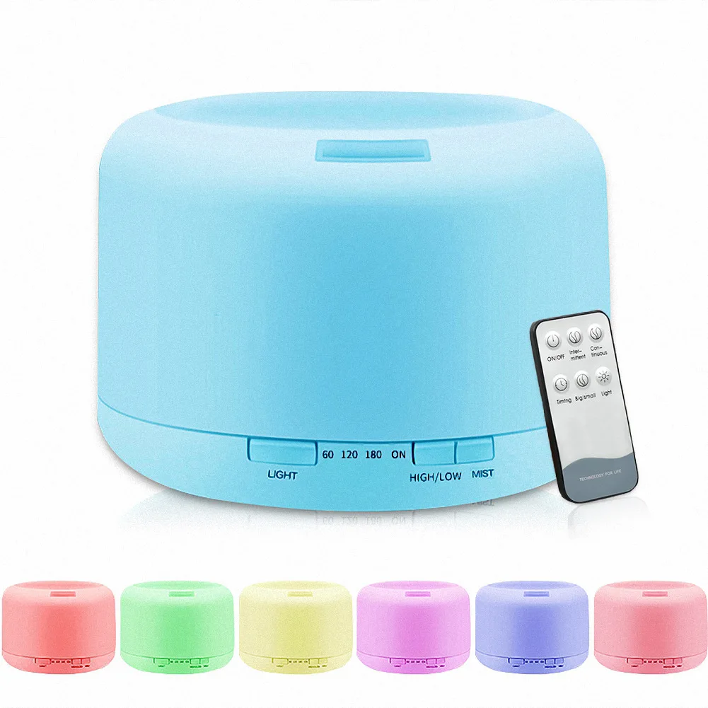 

500ML USB Ultrasonic Air Aroma Humidifier With 7 Color Lights Electric Aromatherapy Essential Oil Aroma Diffuser Remote Control