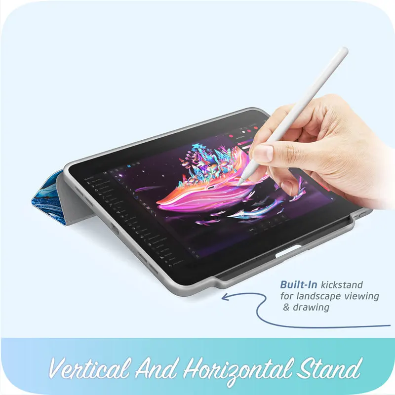 Для iPad Pro 11 чехол (2020) i-Blason Cosmo полный корпус тройного сложения подставка мраморный
