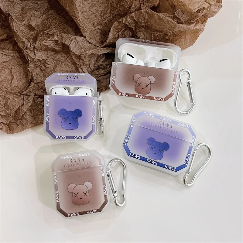 

Gradient Bear 2021 AirPods 3 Case Apple AirPods 2 Case Cover AirPods Pro Case IPhone Earbuds Accessories AirPod Case Air Pods
